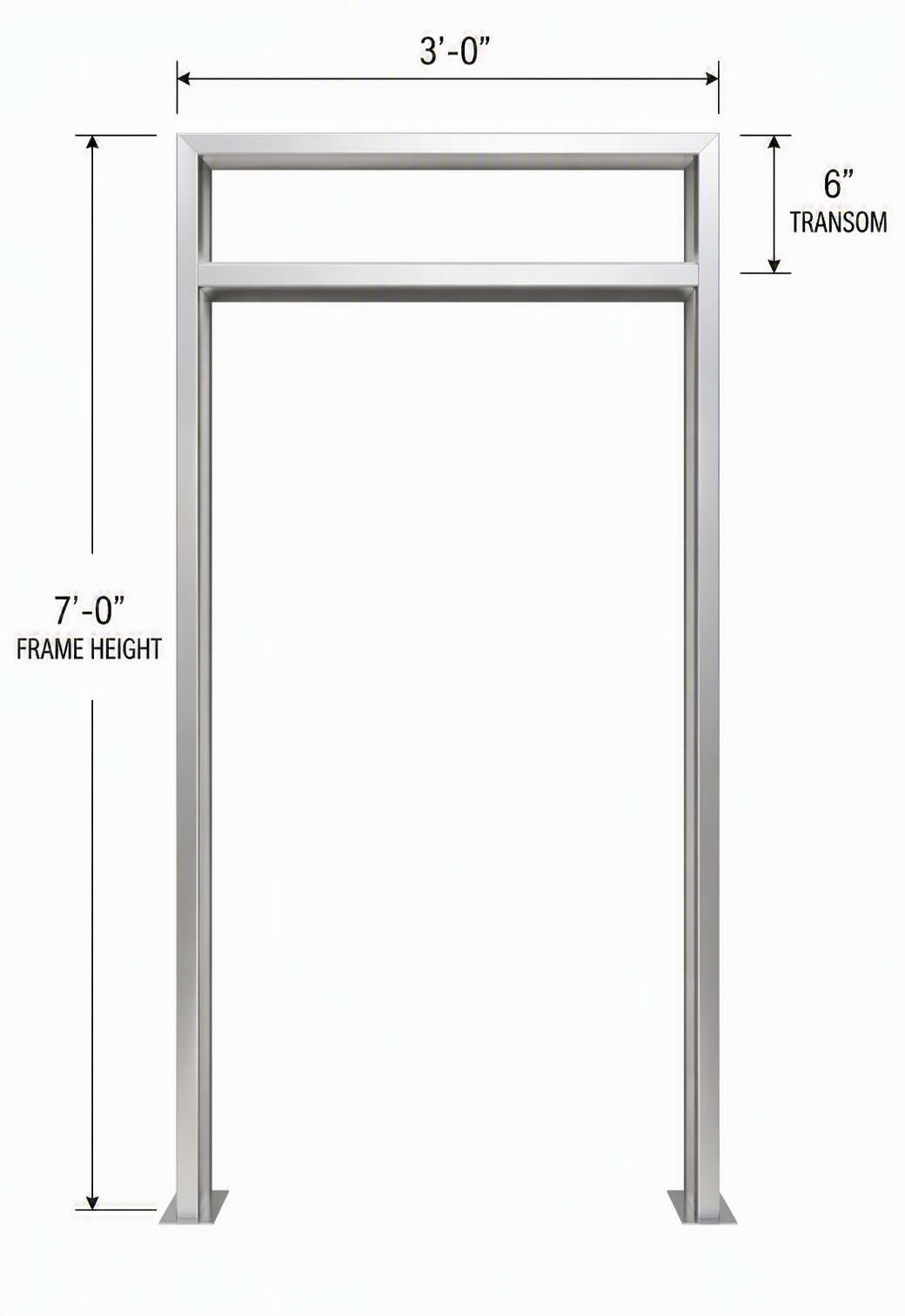 Aluminum Frames with Transom