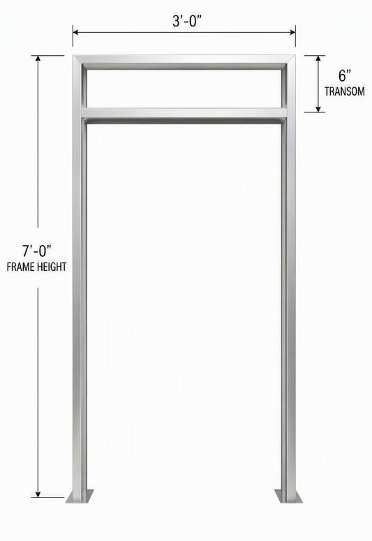 Aluminum Frames with Transom