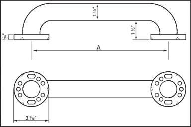 White Grab Bars (Non-Stock)